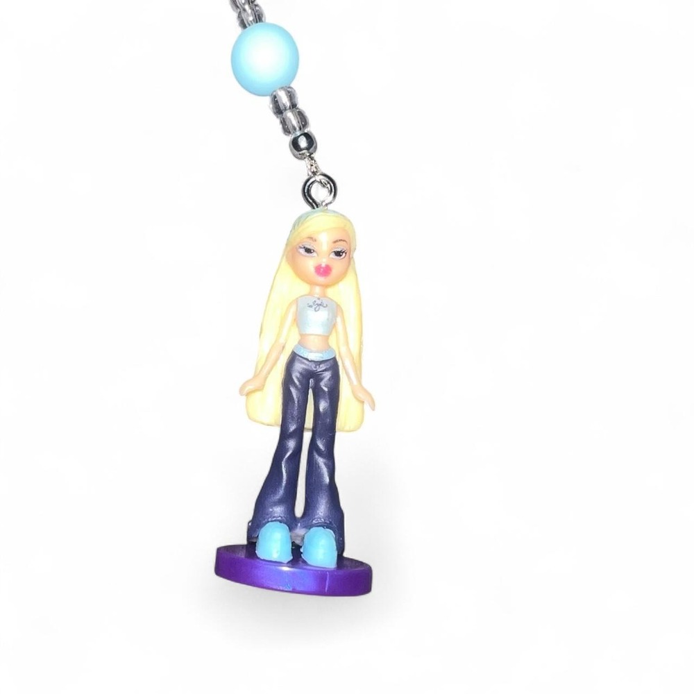 Handmade Bratz-inspired beaded keychain